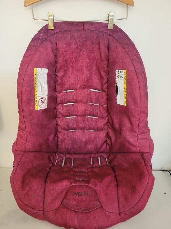 Evenflo Other - Evenflo Litemax Omni Baby Car Seat Fabric Cover Padding Cushion Pad Burgundy